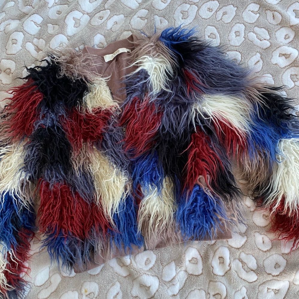 ASTR THE LABEL Multi Fur Coat